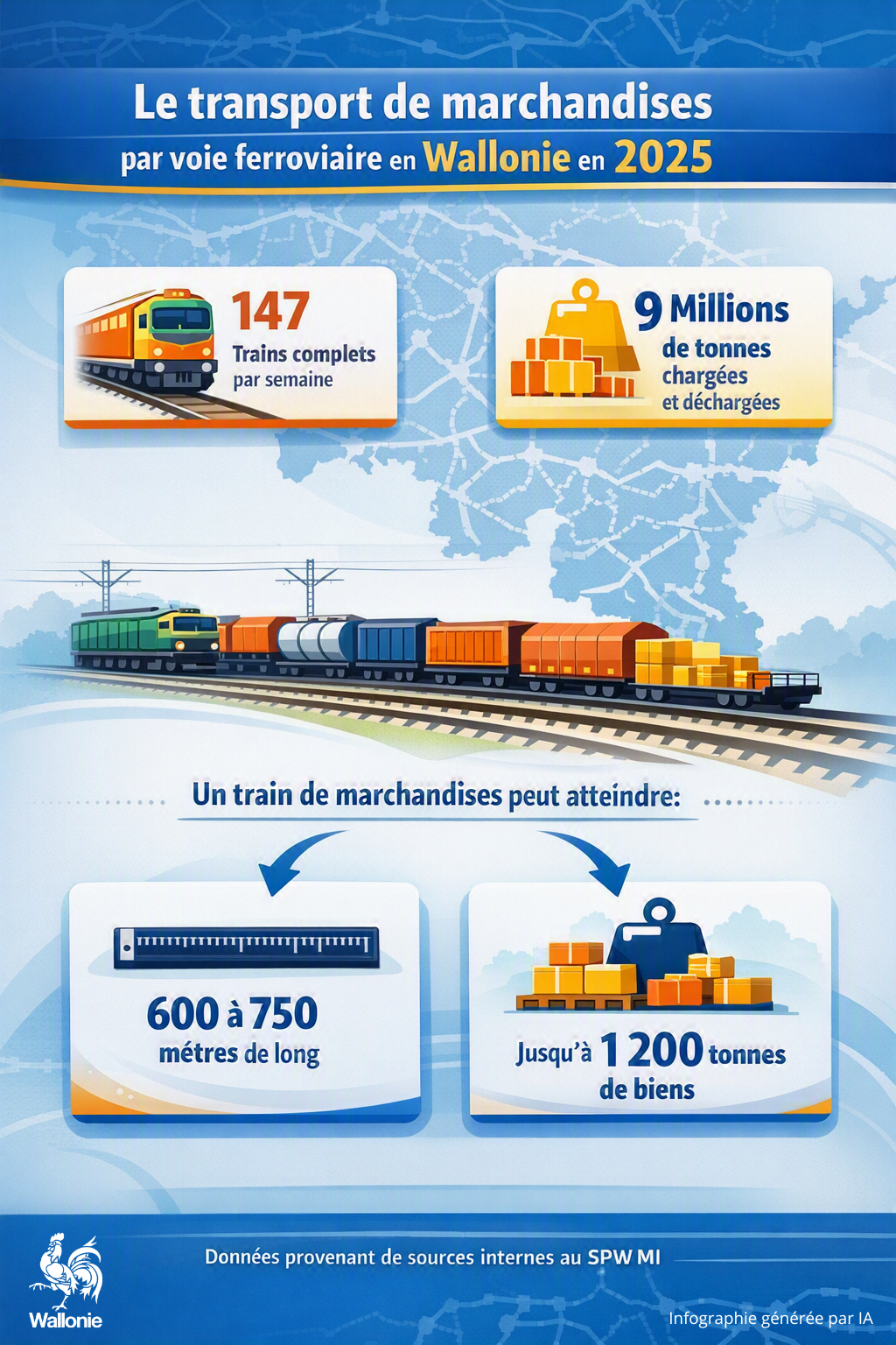 Infographie sur les trains en Wallonie