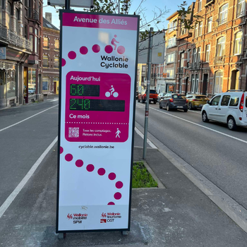 Les comptages cyclistes en hausse de 25 % en Wallonie fin 2025